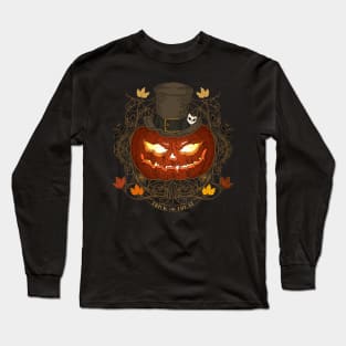 Halloween pumpkin original illustration. Jack o Lantern Trick or treat. Long Sleeve T-Shirt